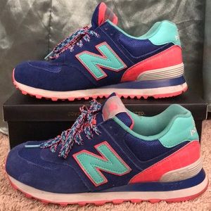 Multicolored New Balance 574 running sneakers